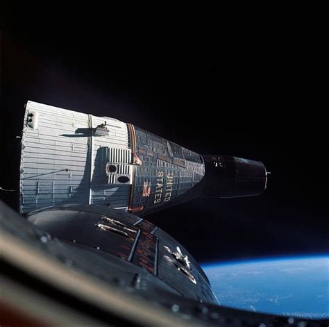 Gemini 7 Photographed From Gemini 6 In 1965 During The First Ever