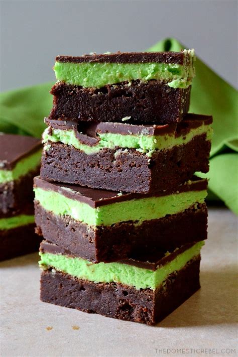 Perfect Mint Chocolate Brownies The Domestic Rebel