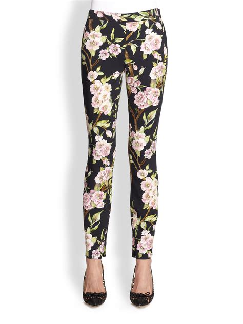 lyst dolce and gabbana floral print leggings