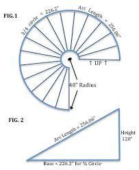 A rail fixed parallel above the pitch line at the sides of. Image result for curved stairs calculator | Spiral stairs ...