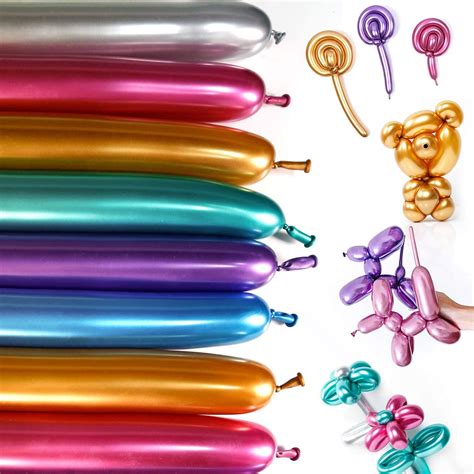 7 Color Metallic Twisting Latex Balloon 260q Magic Balloons Etsy