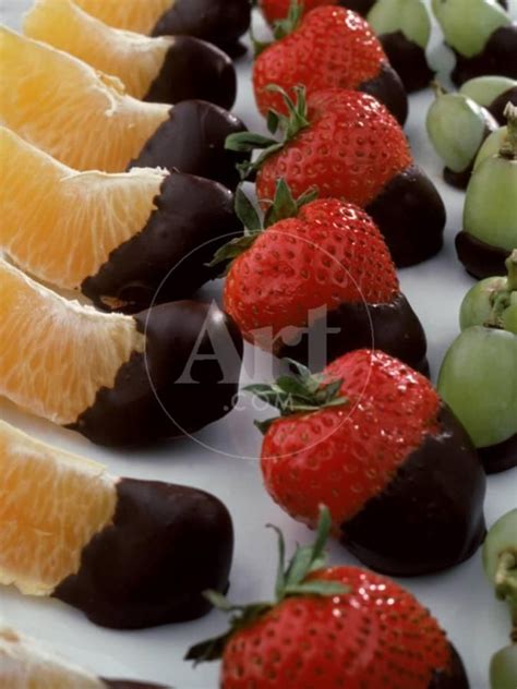 Chocolate Covered Fruits Photographic Print John Dominis