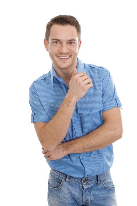 Man With Shirt And Jeans Stock Photo Image Of Friendly 35689286