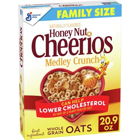 Medley Crunch Honey Nut Cheerios Heart Healthy Cereal 209 Oz Box