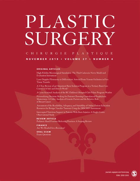 Plastic Surgery Journal Magazine Subscription Available