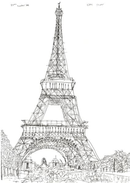 Eiffel Tower - 1988 - Original drawings, prints and limited editions by