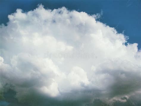 Ice Crystal And Cumulus Clouds In The Sky Stock Photo Image Of