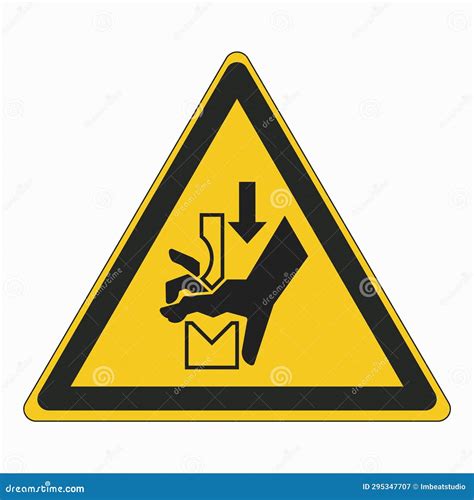 W030 Iso 7010 Registered Safety Signs Warnings Hand Crushing Between