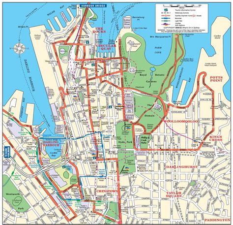 Map Of Sydney Walking Walking Tours And Walk Routes Of Sydney