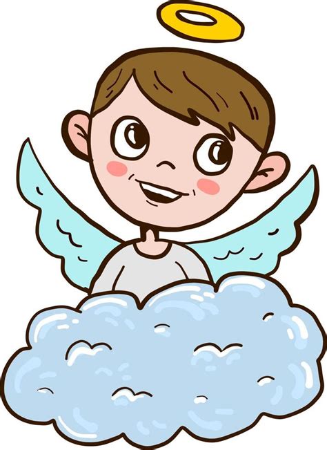 Smiling Angel Illustration Vector On White Background 13825085