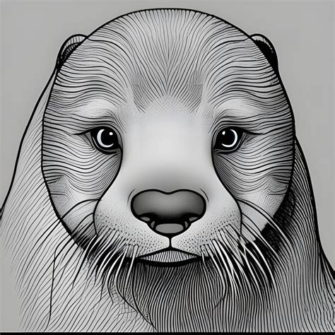 Otter Lineart Ai Generated Artwork Nightcafe Creator