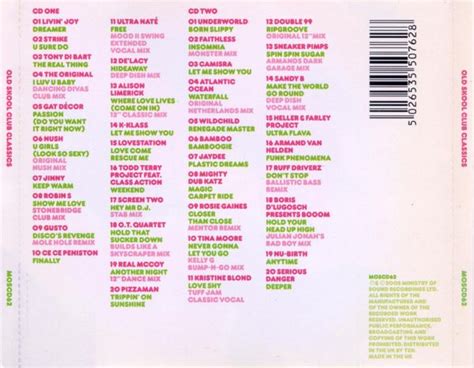 Various Artists Ministry Of Sound Back To The Old Skool Club Classics 2003