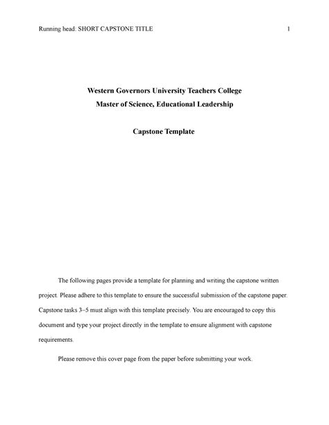 Examples Of College Capstone Papers Getting Started Capstone Thesis