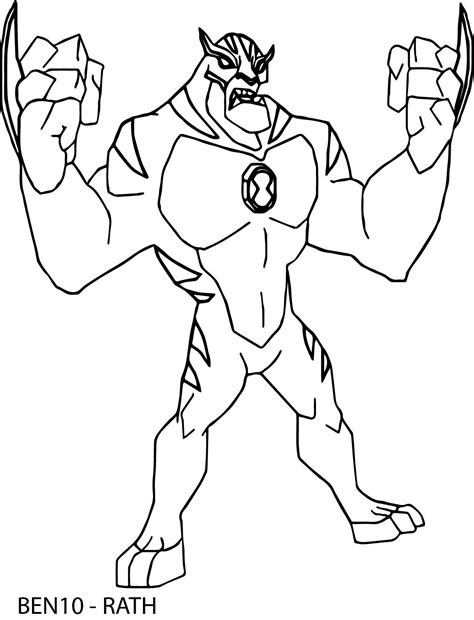 Rath Ben 10 Alien Force By Bentenny 10 Coloring Page Wecoloringpage