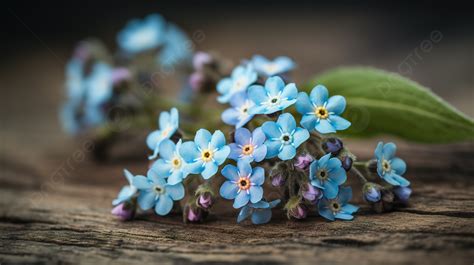 Hd Photo Of Forget Me Not Flowers On Wood Background Picture Of Forget