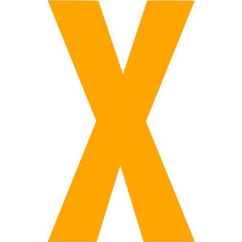 Orange Letter X Icon Free Orange Letter Icons