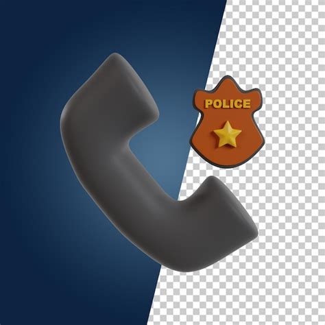 Premium Psd Police Department 3d Render Icon