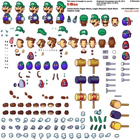 Custom Edited Paper Mario Customs Paper Luigi The