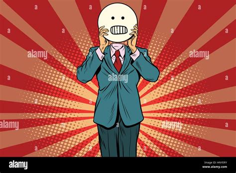 Panic Anger Man Smiley Emoji Face Vintage Pop Art Retro Comic Book