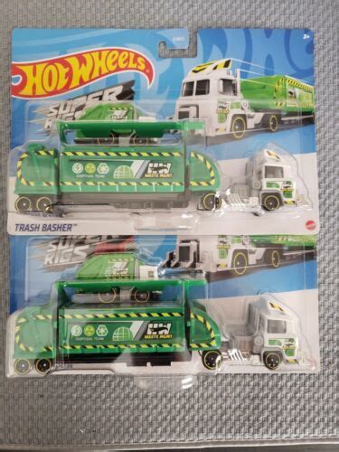 New Hot Wheels Super Rig Trash Basher Garbage Hauler Lot Of