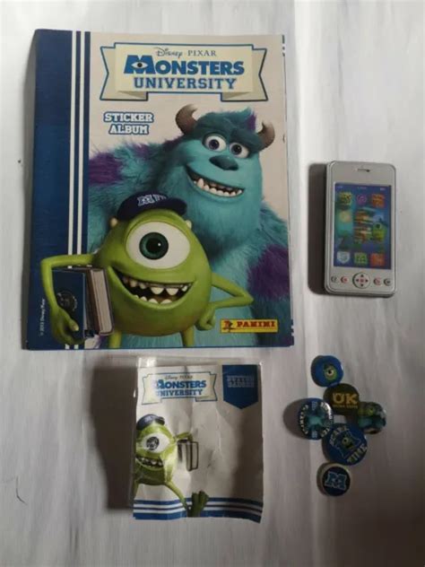 Disney Pixar Monsters University Bundle Sticker Album Pin Badges Toy