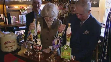 Prince Charles And Camillia Pull Pints In A Pub Youtube
