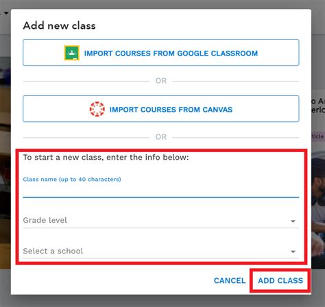 Create a class – Actively Learn