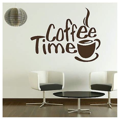 Time Cafe Wall Decals Murals Dining Room Kitchen Coffee Shop Wall Decor