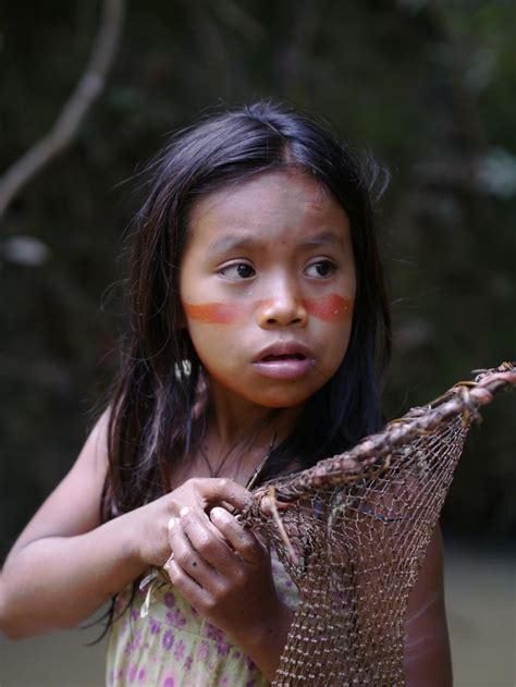 Matses Girl Peru Amazon Rainforest Jungle Tribe Indigenous Matses Amazon Rainforest Tribes