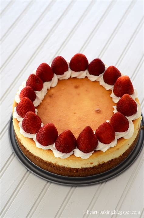 I Heart Baking Classic Cheesecake Decorated With Whipped Cream And
