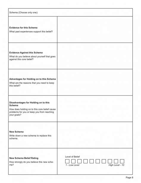 Schema Therapy Worksheets Bundle Editable Fillable Printable PDFs