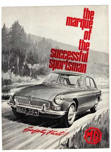 Mg Magnette Mgb Gt Mgb Midget Mk Ii Car Sales Brochure Original Picclick