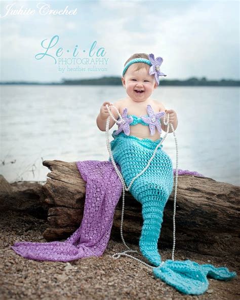 Crochet Baby Mermaid Outfit Chd006 Blue Pikaboo Baby Shop