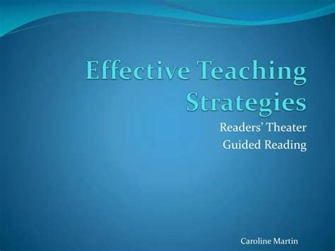 Ppt Effective Teaching Strategies Powerpoint Presentation Free