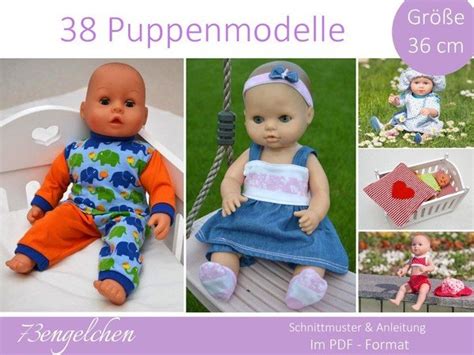 Eine kurze schriftliche anleitung gibt es zu jedem schnitt. 37 Schnittmuster Gr: 36cm Puppen