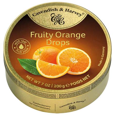 Cavendish & harvey mixed fruit drop 7 x 1.75 oz fruit candy tin kosher certifiedupc Cavendish & Harvey Fruity Orange Drops 200g | Online ...