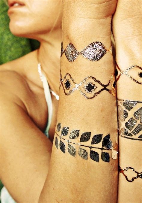 sofia metallic temporary tattoos gold tattoo metal tattoo henna hand tattoo metallic tattoo