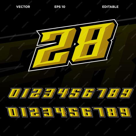 Premium Vector Racing Number Design Template Vector