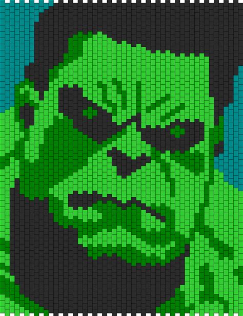 Hulk Face Pixel Art Pic Moist