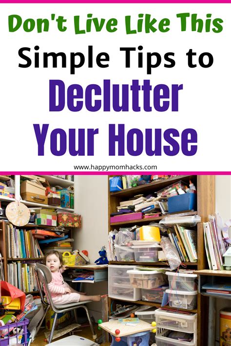 How To Declutter Your Home Easy Decluttering Tips Happy Mom Hacks Declutter Your Home