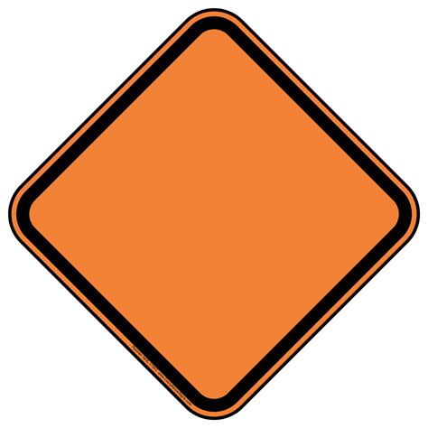 Solid Orange No Wording Sign Nhe 17543 Recreation