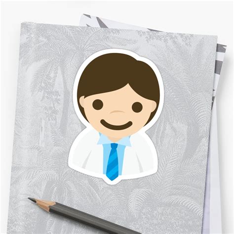 Doctor Emoji Happy Smiling Face Sticker By Teeandmee Redbubble
