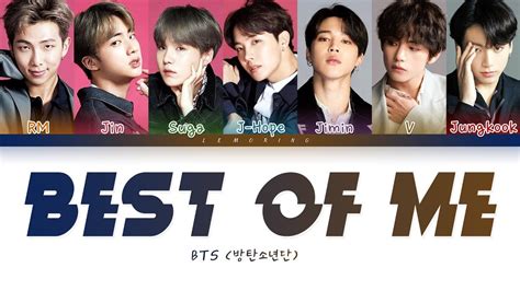 He may be the golden maknae, but jungkook also has the golden music taste. Download BTS - Best Of Me (방탄소년단 - Best Of Me) [Color ...