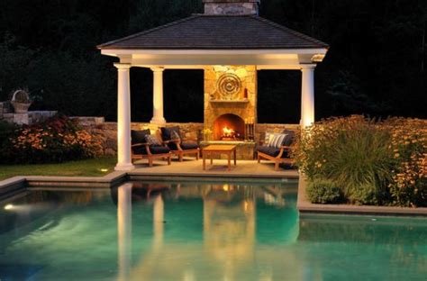 Outdoor Inspiration Stunning Design Ideas For Fireplaces By The Pool