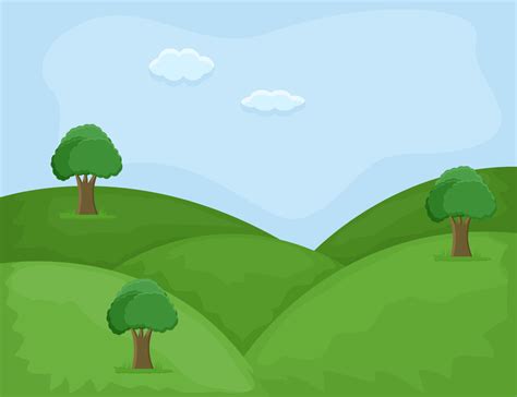 Hill Area Cartoon Background Vector Royalty Free Stock Image