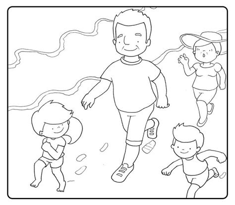 Pero lo que más necesitan los niños es jugar. Colorear abuelos corriendo por la playa con sus nietos