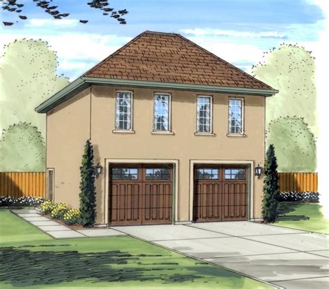 Here is a detached garage we completed recently. Gianna Stucco Apartment Garage | Carriage house plans ...
