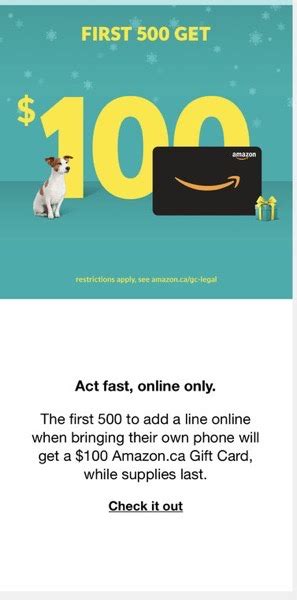 That's why we offer a variety of canadian egift cards. Fido Promo: Free $100 Amazon Gift Card If You Add a Line ...