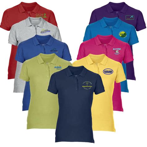 Womens Custom Embroidered Polo Shirt Customized Logo Etsy