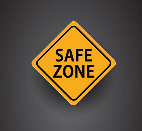 Safe Zone Sign Safety First Concept Vector Illustration 12956731